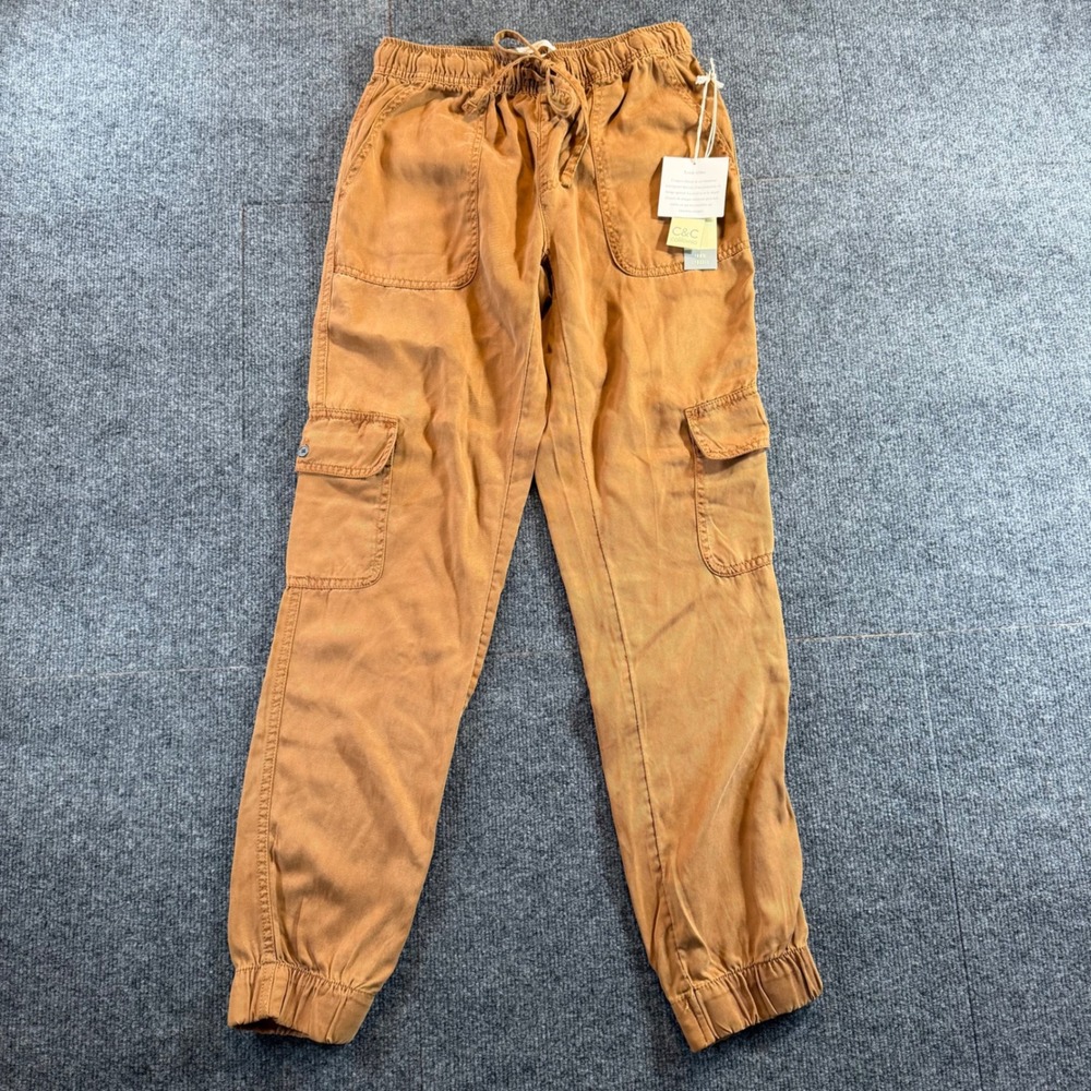 C&C California Womens Lyocell Cargo Jogger Pants XS NEW Travel Minimalist